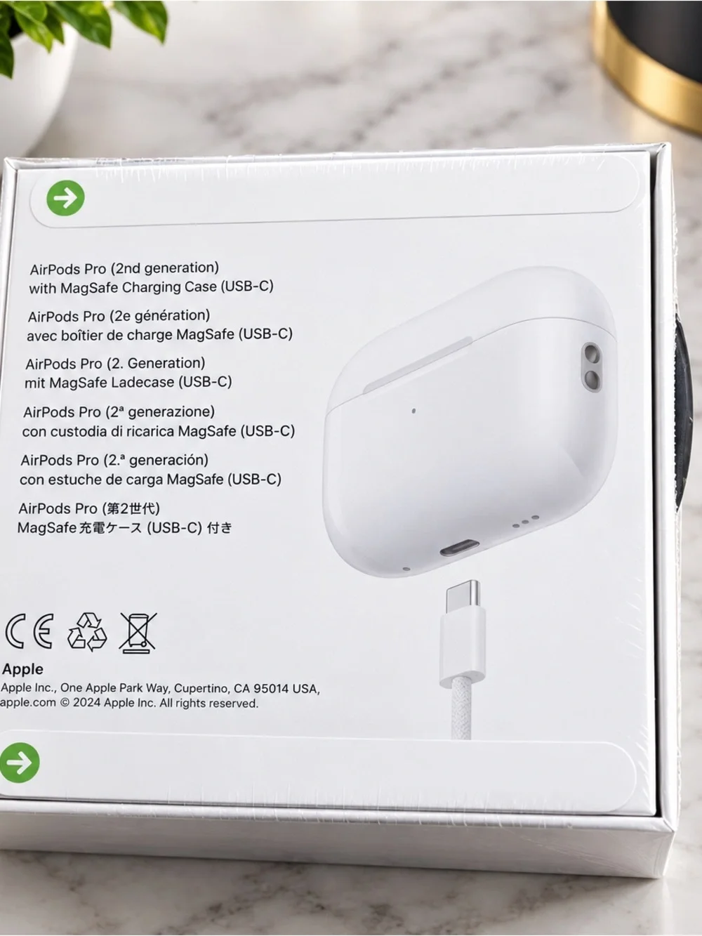 White AirPods Pro in White